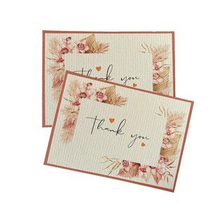 Bohemian Floral Thank You Card
